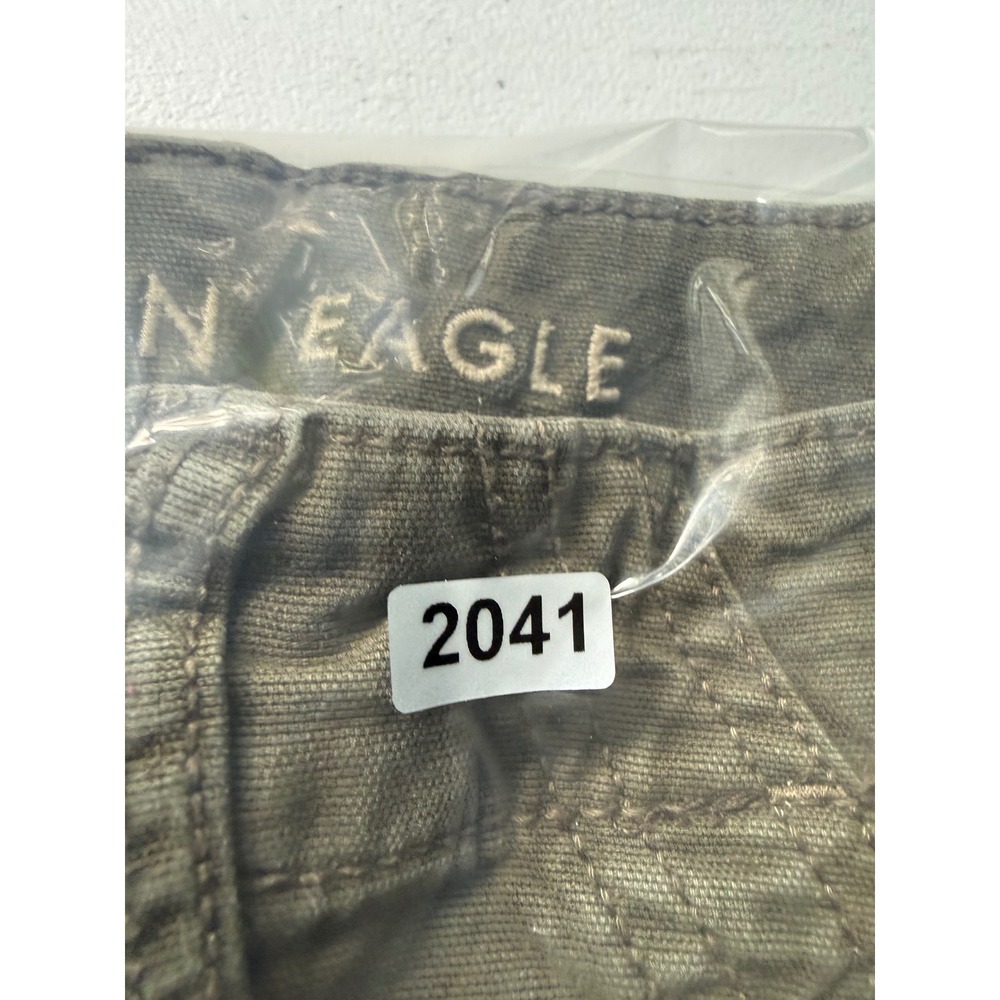 American Eagle Olive Green Utility Pants Mid-Rise Straight Leg Size 4 X-Long - Picture 12 of 12